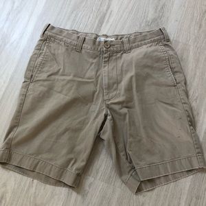 J. Crew men’s khaki flat front shorts size 32